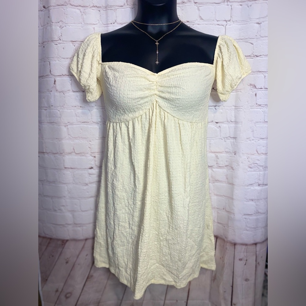 Puff Sleeve Mini Dresa
